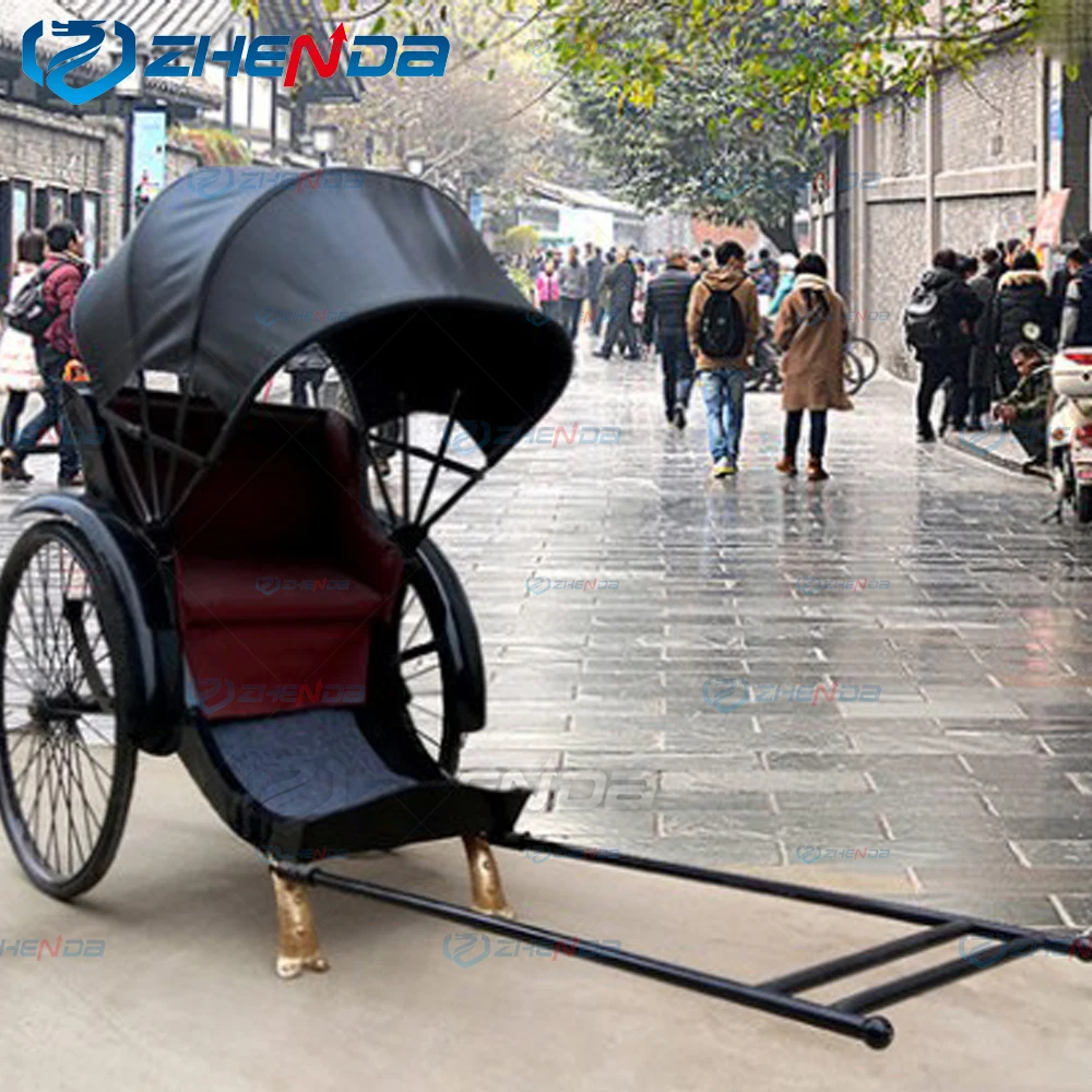 Hand Pull Rickshaw Design Hand-Pulled Rickshaws in Kolkata: Durable Q235B Steel Frame E-Rickshaw ...