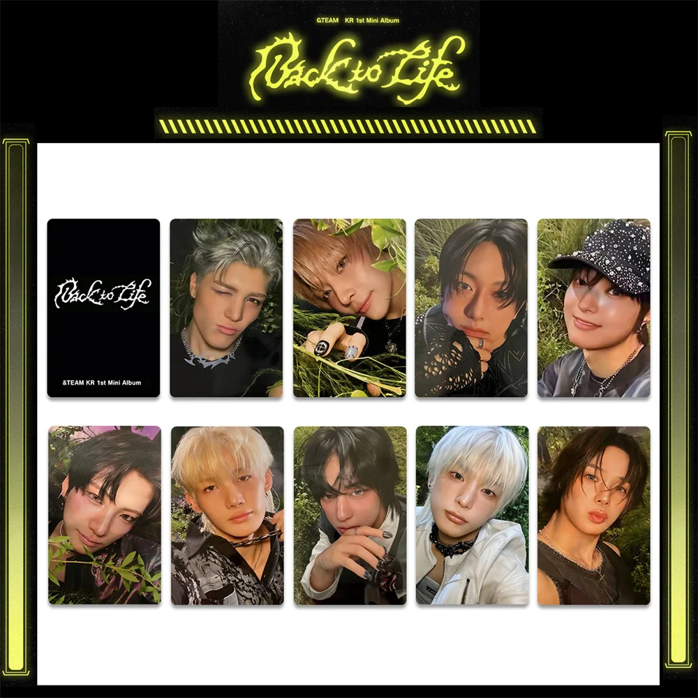 9Pcs/Set KPOP &TEAM Back to Life Mini Album Glossy Photocards JO