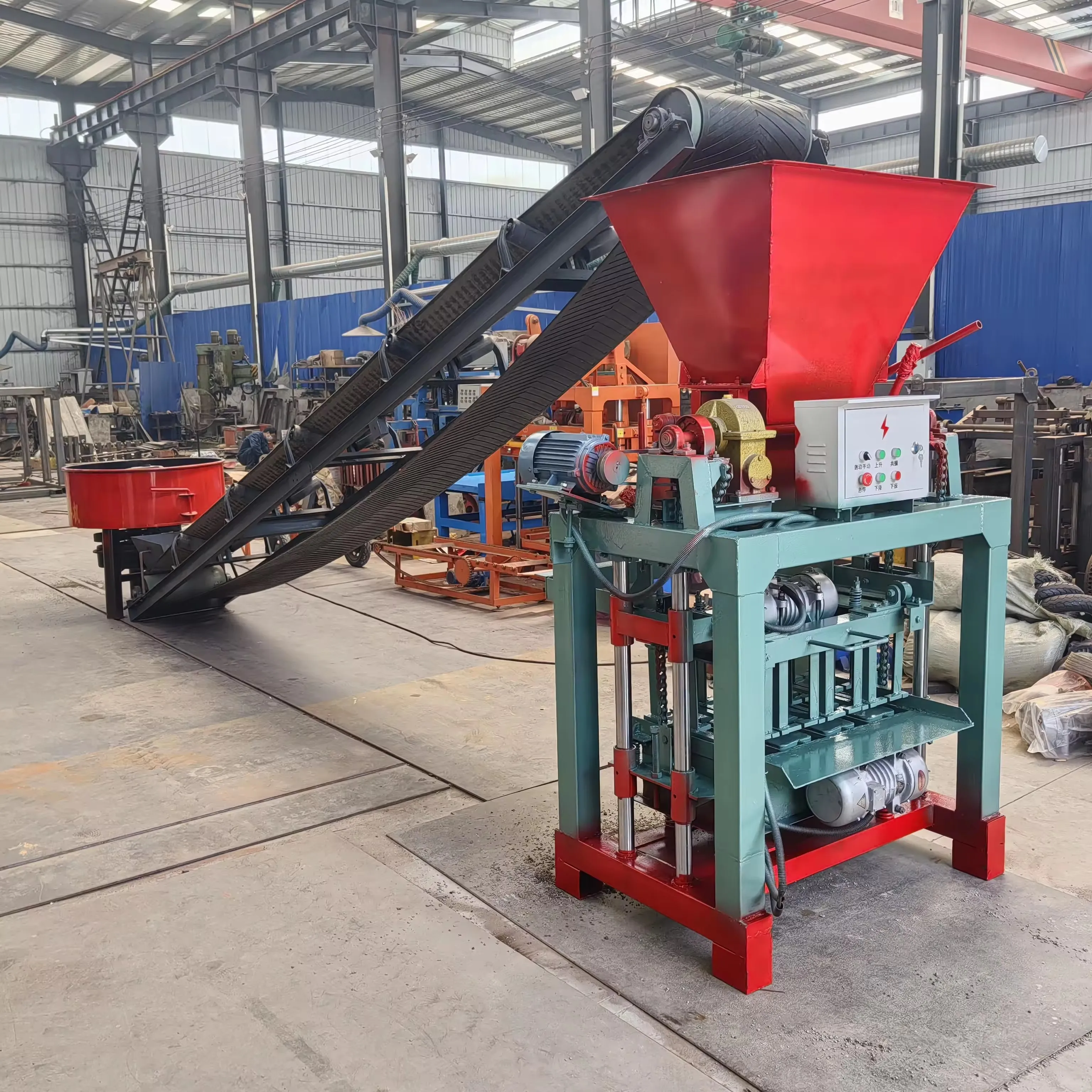 Top Quality Interlocking Brick Machine Pressing Btc Brick Eco Maquinas Cement Sand Concrete Block Machinery