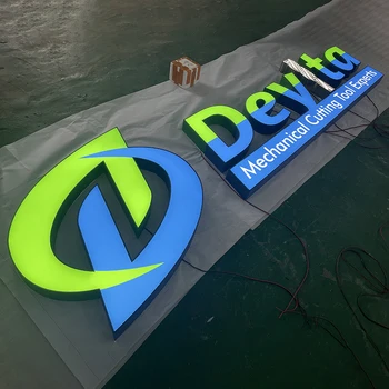 Customization Outdoor Shop Front Lit Led 3d Acrylic Logo light up signs Big channel Letters