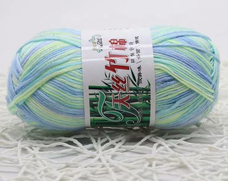 Free Sample 6 Ply 50 g  Factory Price Bamboo Cotton Yarn Super Soft Hand Knitting Blended Yarn