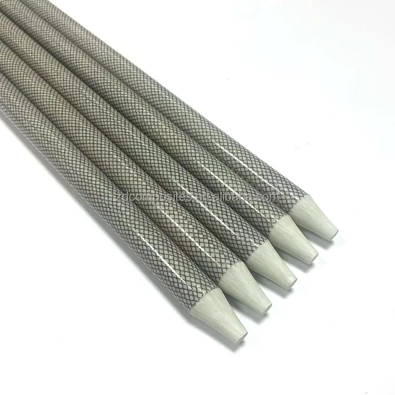 Customized 5mm 6mm 7mm 8mm Epoxy/Vinyl Resin GFRP Pultrusion Solid Fiberglass Stake for Agriculture Stake factory
