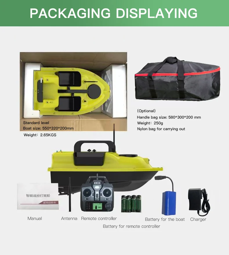 Newrgy Gps Rc Fishing Bait Boat 500m Radio Control Distance Fishfinder