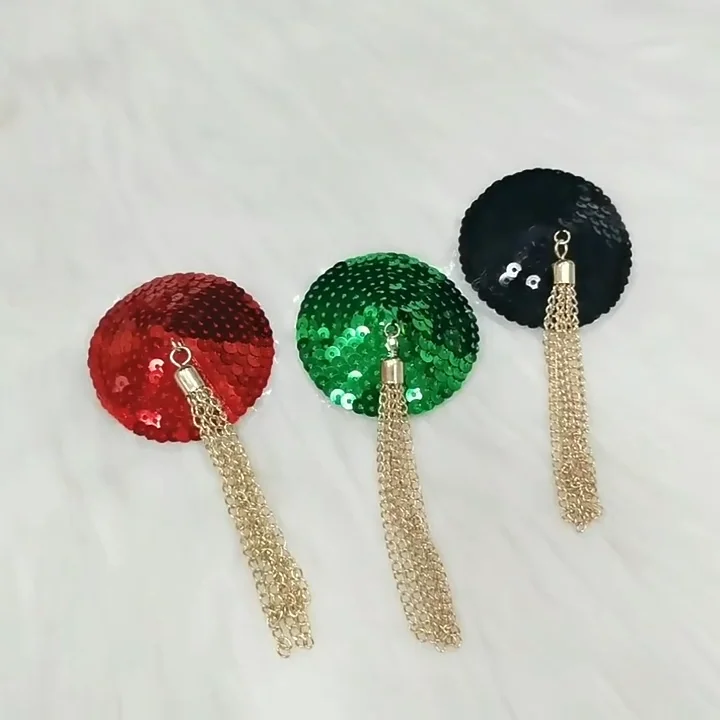 PU Leder Nippel Pads Mit Kette - Wiederverwendbare Bruststickers Für Party & Cosplay