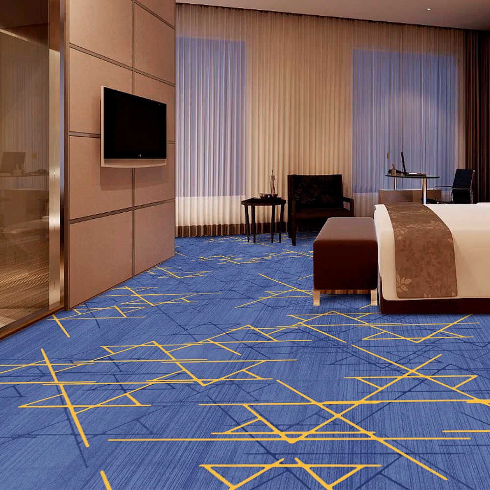 3D Printed Tufted Loop Pile Modern Wall-to-Wall Banquet Hall Carpet for 5-Star Hotel Lobby