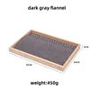 Necklace tray/dark gray flannel