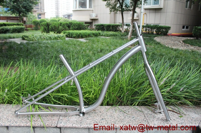 Titanium Mountain Bike Frames M47X1 Titanium Mountain Bike Frame Double Top Tube