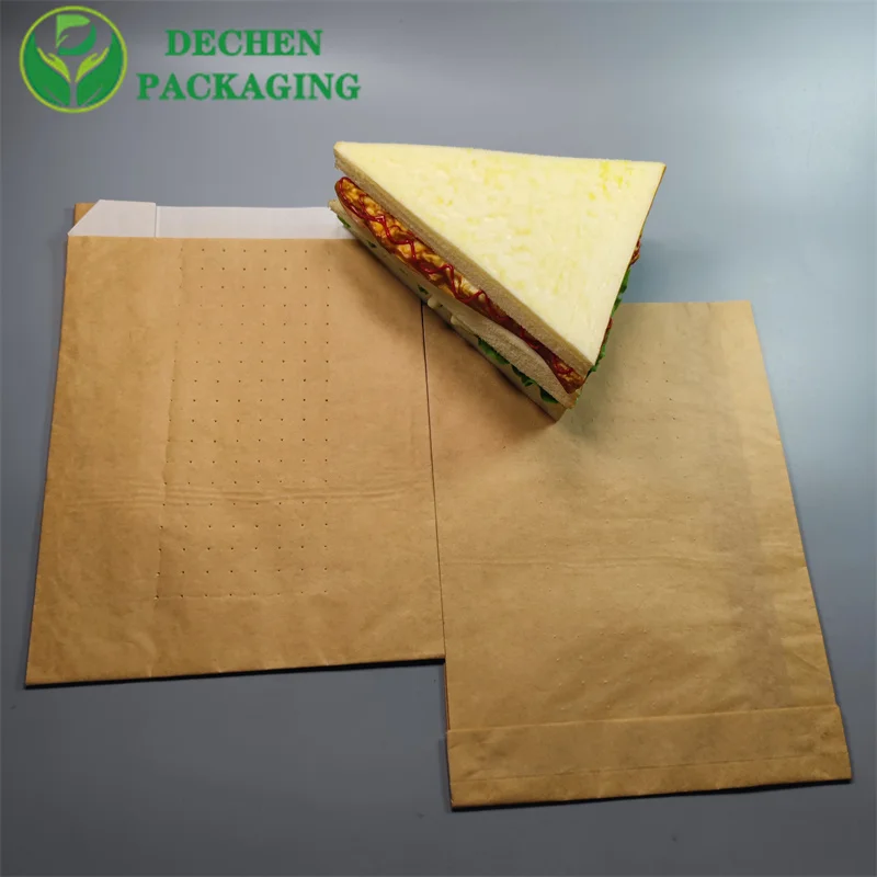 Sac en papier kraft alimentaire sac en papier brun personnalisé pla papier hygiénique