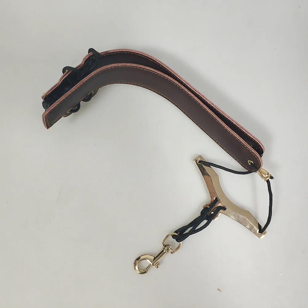 MILISTEN Leather Saxophone Strap - Adjustable Shoulder Strap For Alto Tenor Baritone Sax