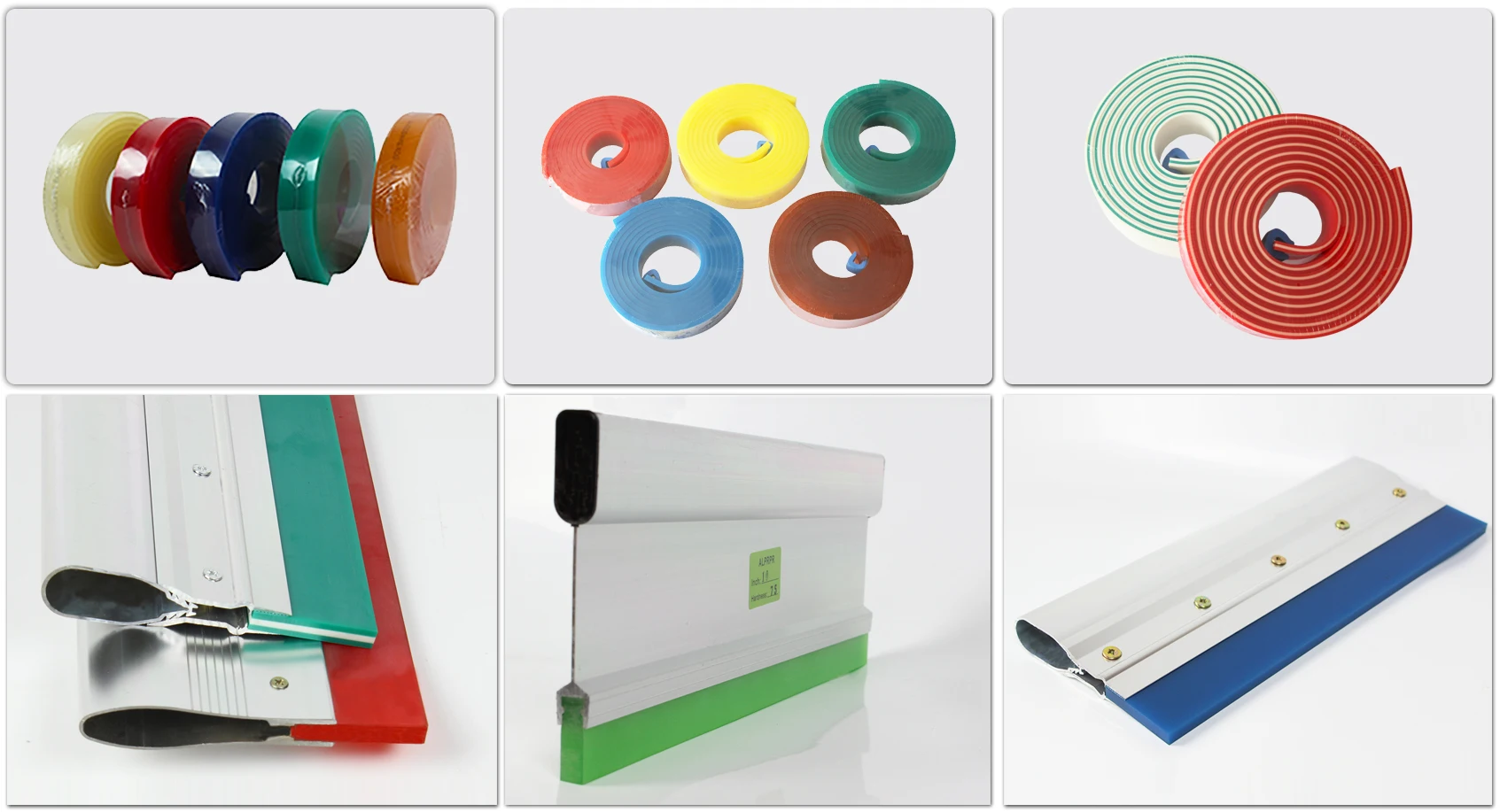 High Quality Silicon Rubber Squeegee Straight Edge 4000x50x6 75 Sh Squeegee Screen Printing factory