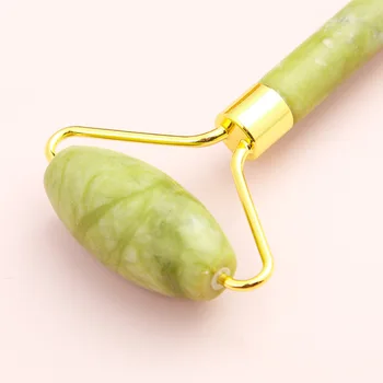 Manufacturers wholesale light green Aventurine jade roller beautiful facial jade stone roller jade massage roller rose quartz