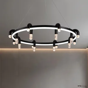 JACKSUN Modern Minimalist Dining Room Chandelier LED Crystal Spotlights for Dining Table Bar Counter Living Room Bedroom