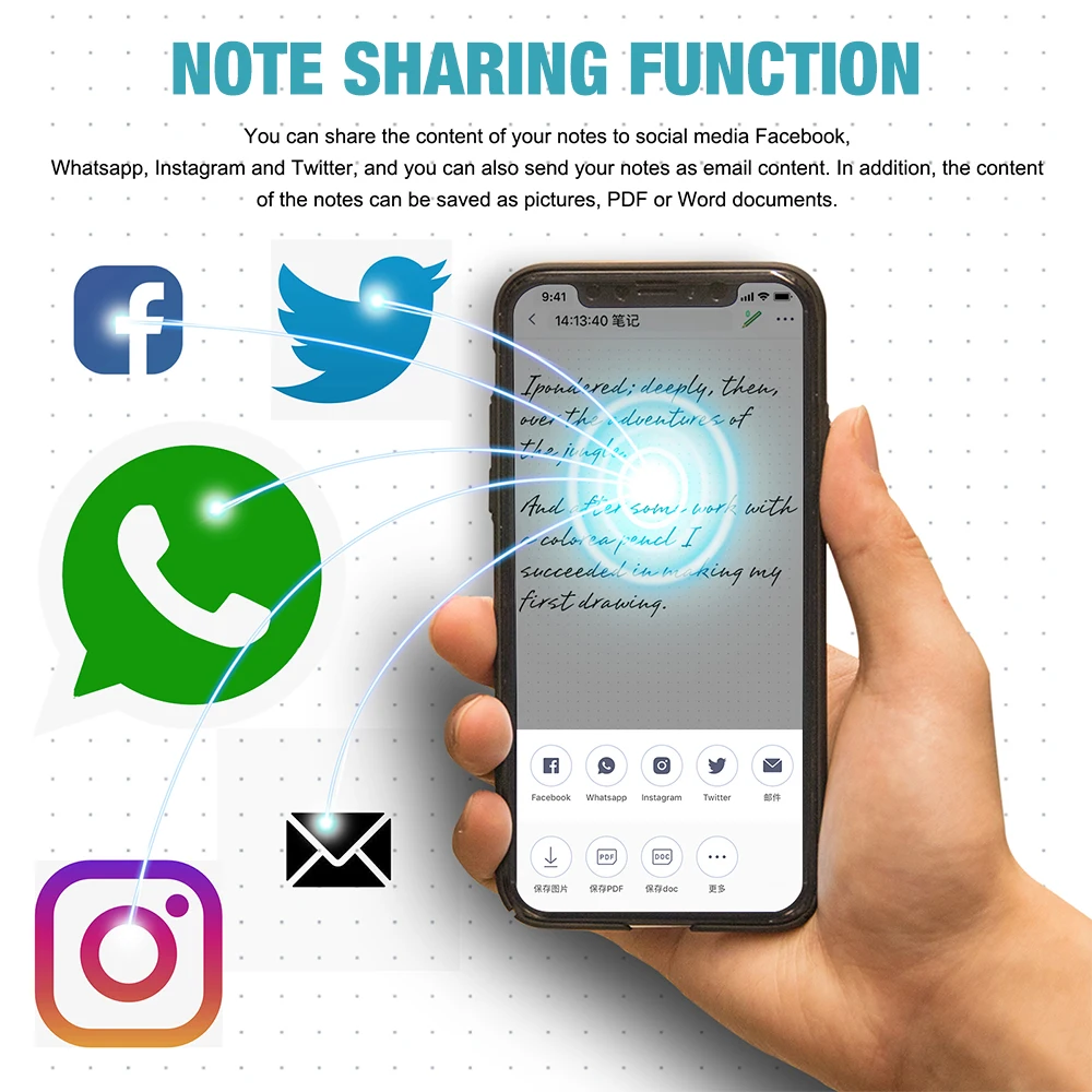 Newyes Digital Note Book Smart Writing Set Handwriting Recognition