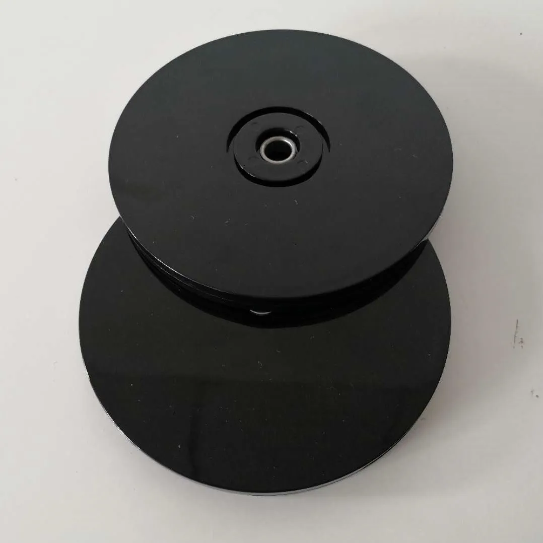 
 6 дюймов черный 360 градусов пластиковая вращательная настольных подносов 