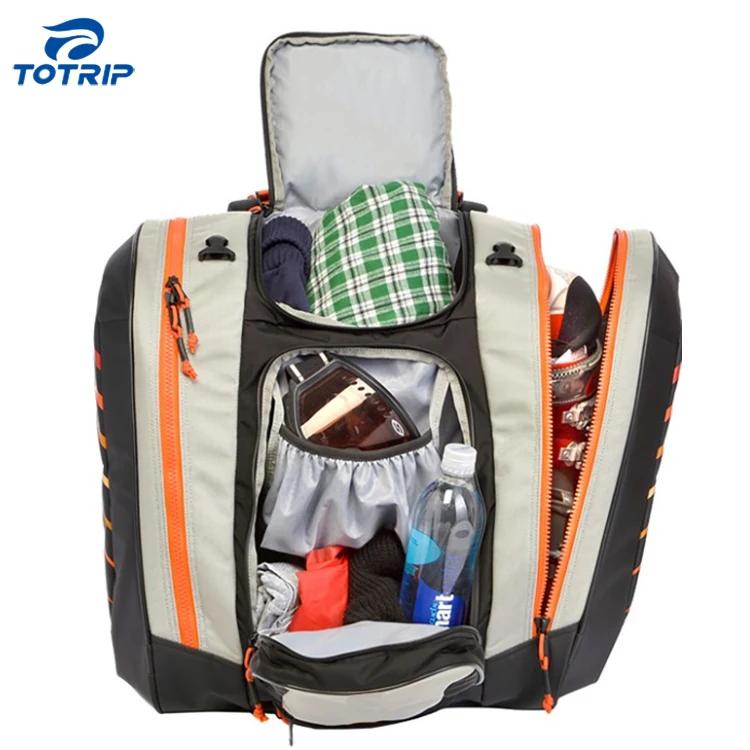 Adult waterproof ski snowboard boots helmet backpack bag