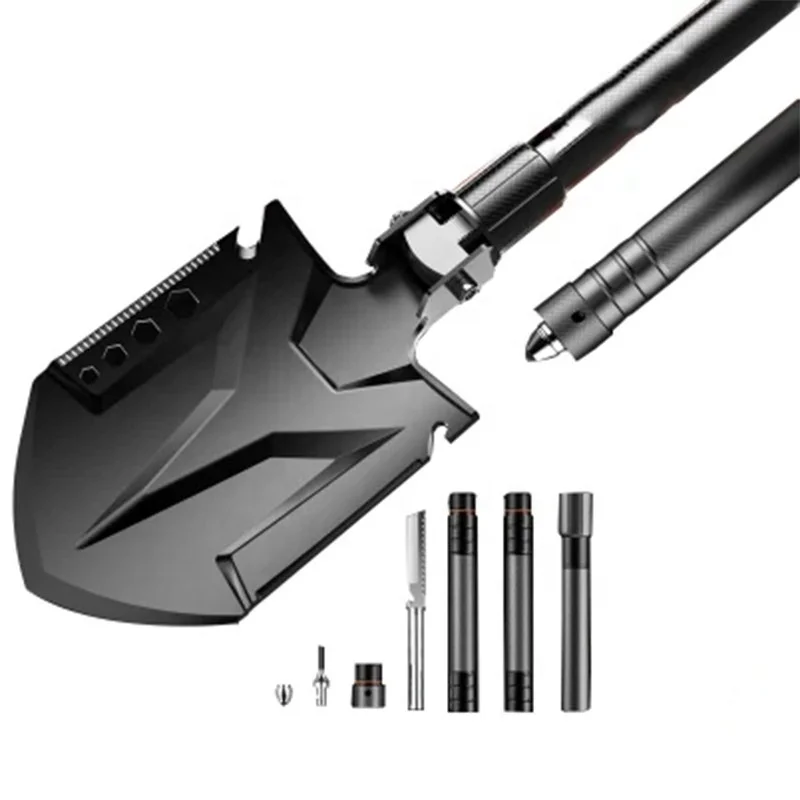 Outdoor Muntilfunction Camping Folding Shovel Multitool Survival Tools Compact Portable Shovel