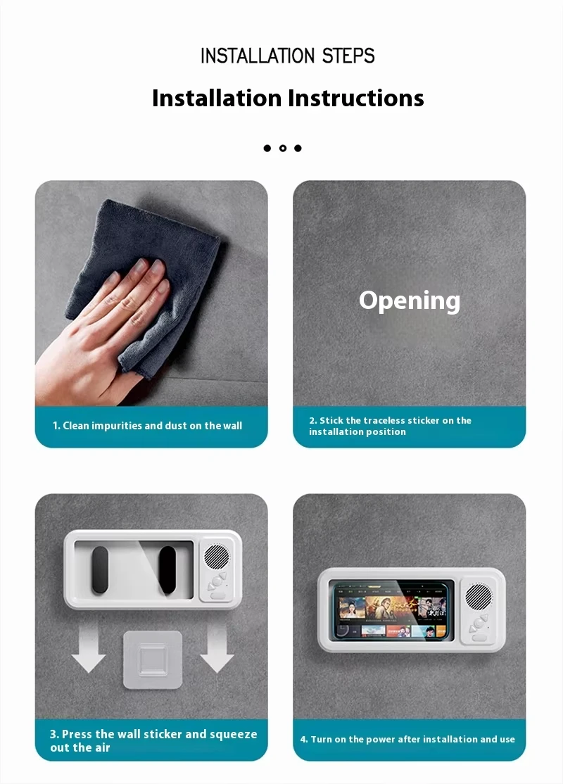 防水手机盒扬声器防雾触摸屏360旋转淋浴厨房游泳通用