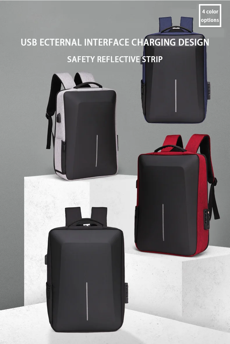 Large Capacity Multifunction Usb Charger Backpack Smart Laptop Backpack