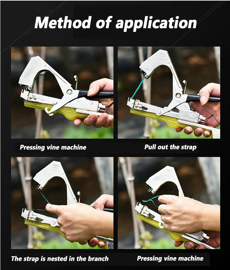 Garden Vine Tape Tool Hand Stem Strapping Binding Tape Machine Tapener