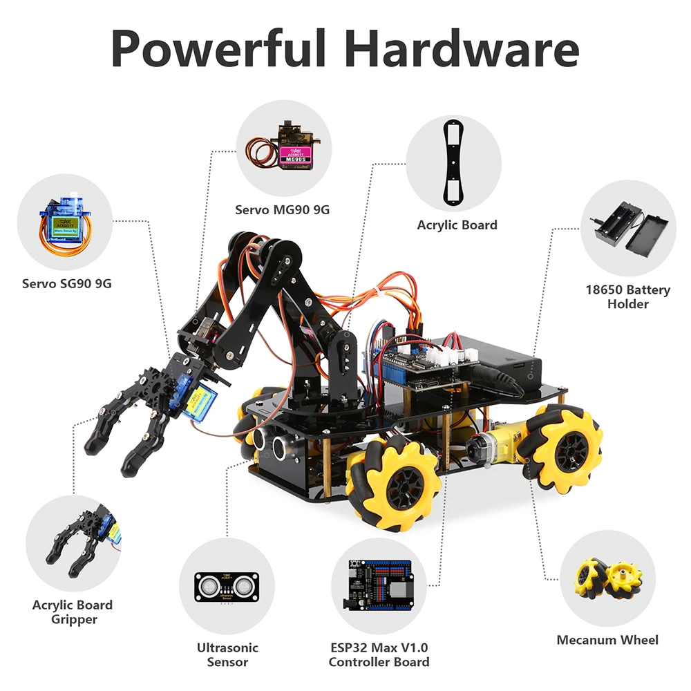 ACEBOTT NEW Stem Education Robot Car Set Coding Kid DIY Toy With ...