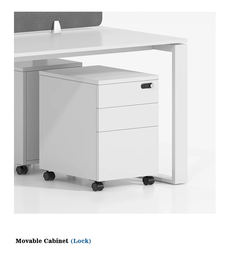 Modern Modular White Office Furniture Desk Work Station 2 4 6 8 Person