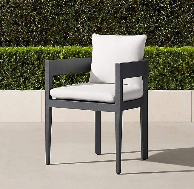 All Weather Aluminum Outdoor Furniture Sofa Tapered Legs Dining Set