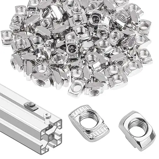 Synrise M6 T Slots Nuts Carbon Steel Nickelplated Sliding T Slot Nuts