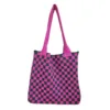 Checkered bag-pink and green