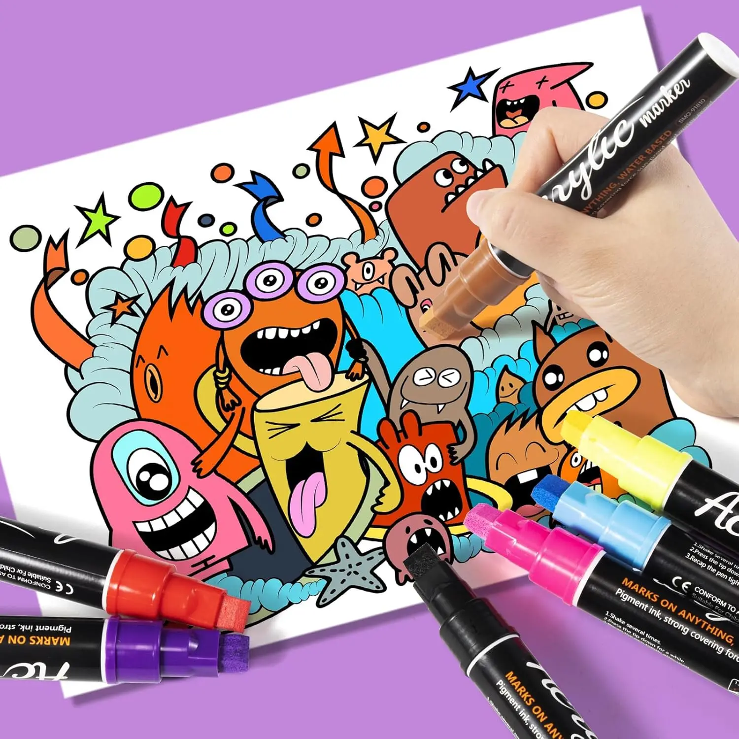 10mm Acrylic Paint Pens Markers Custom Graffiti Marker Mop