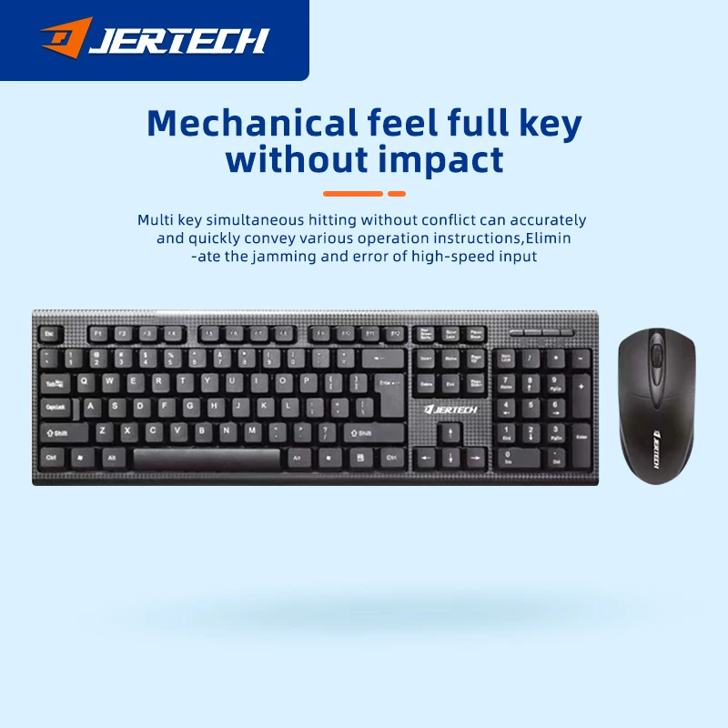 JERTECH KM160 ПК клавиатура комбо Проводная офисная арабская и