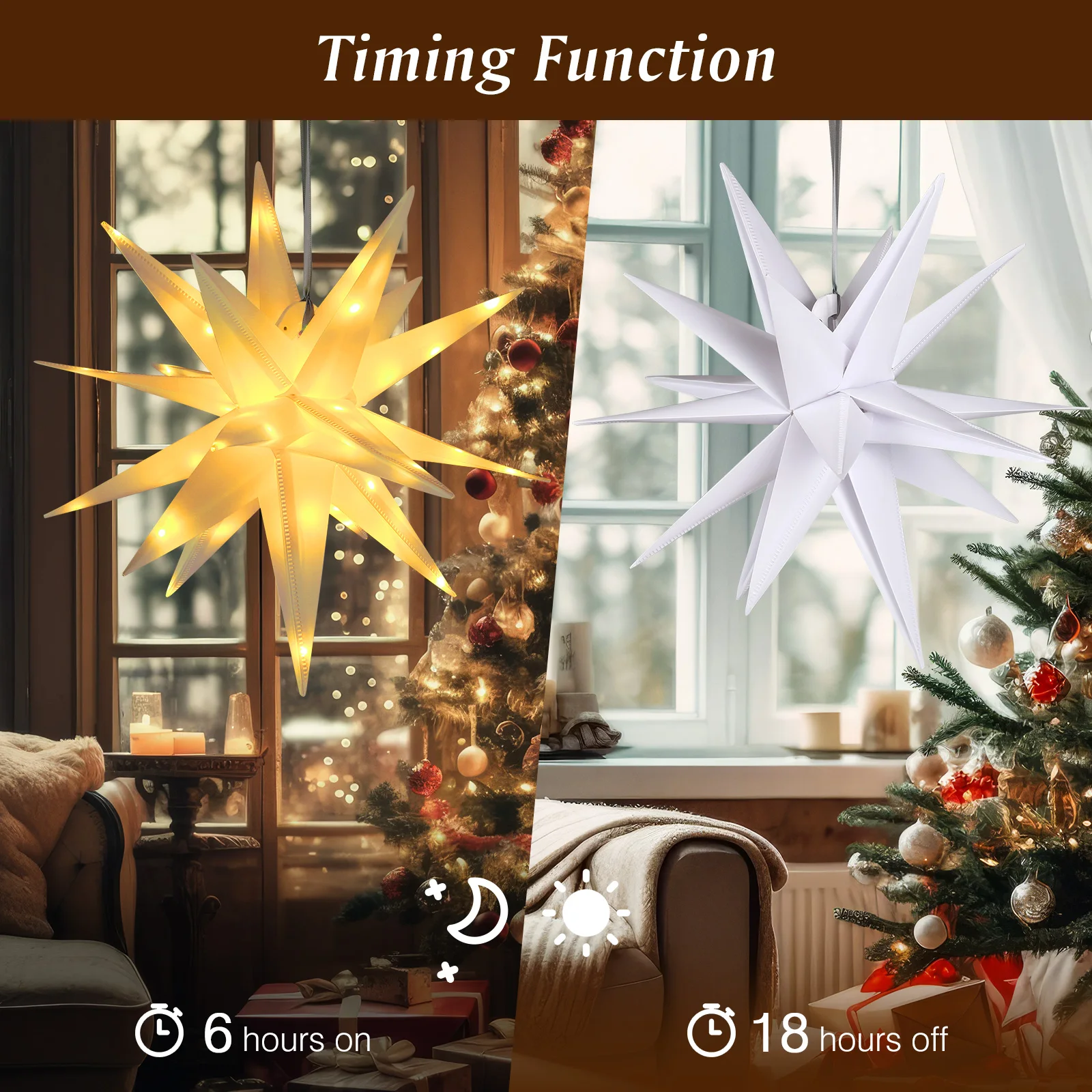 3D Moravian Hanging Star Light Explosion Star Light String Christmas Festival Decorative Star Light