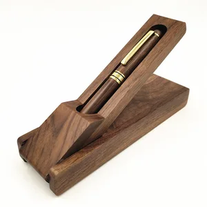 Eco Friendly Walnut Ballpoint Pen in Matching Wood Gift Box Wooden Pen With Wooden Case