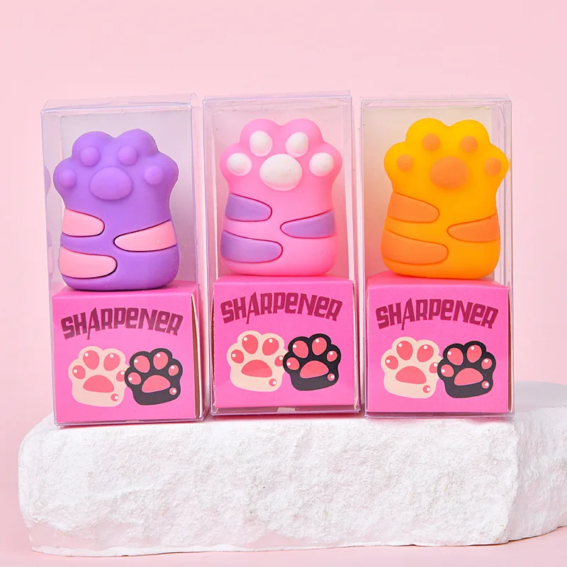 12 Tapas De Silicona Con Diseño De Patitas De Gato Para Lápices: Colores Surtidos Y Antideslizantes