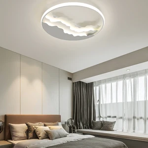 Modern Round LED Ceiling Light for Bedroom & Bathroom IP44 Remote Control Iron Base Home Decorations