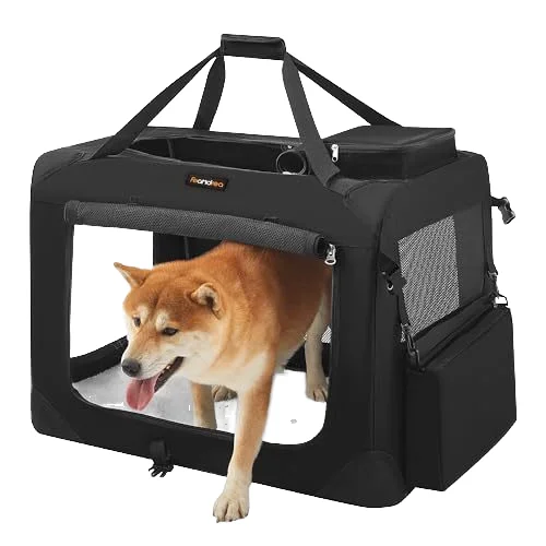 Wholesale Pet Soft Crate Foldable Steel Frame Solid Pattern Dog Carrier ...