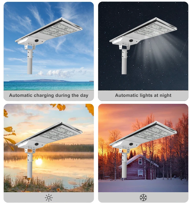 6000K Solar Powered Road Lights ABS 100w LED Solar Street Light