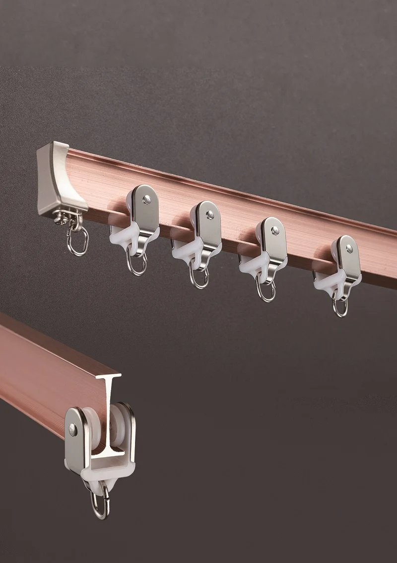 Aluminium Alloy Curtain Rail Track Ceiling Curtain Track Wall Mounted