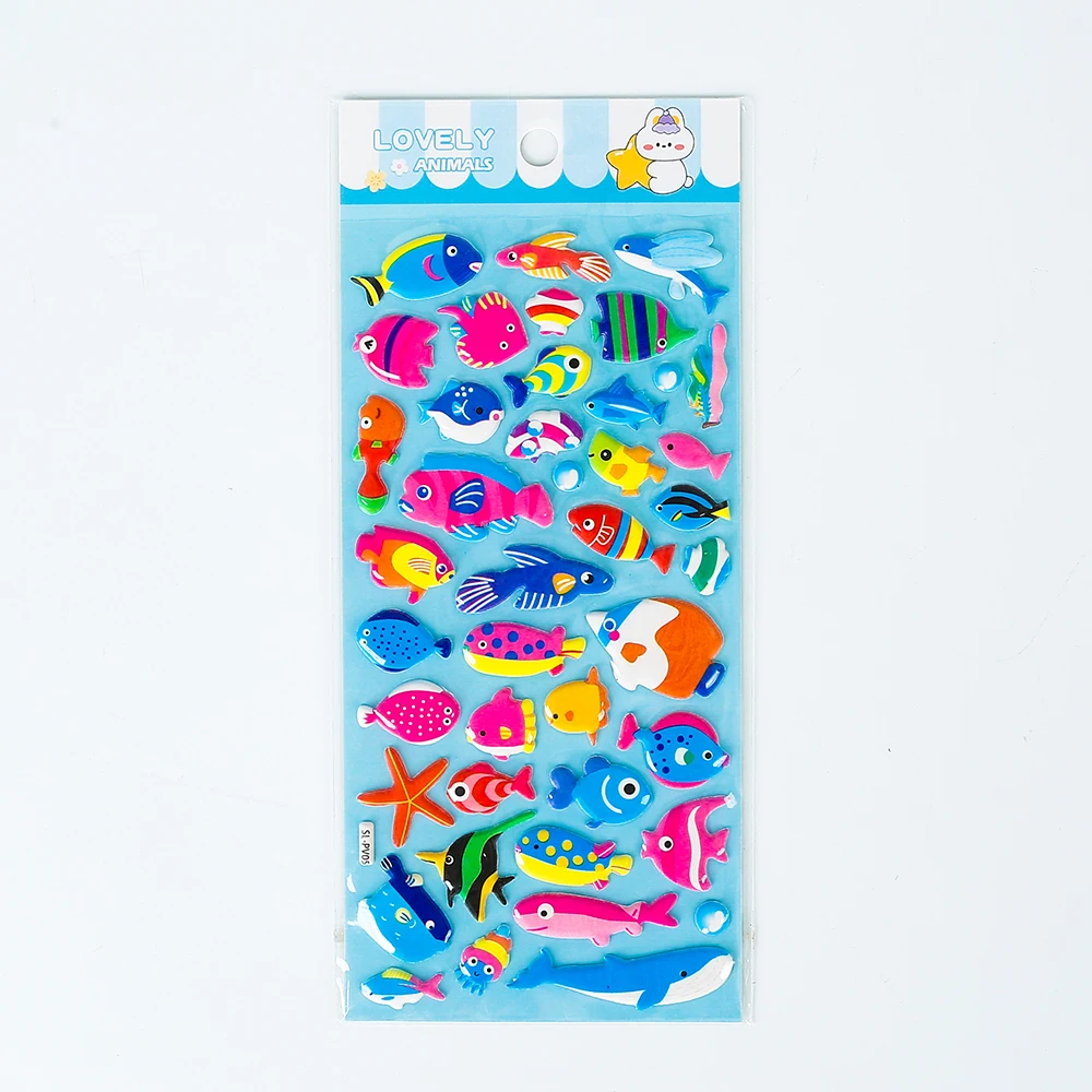 Decorative Kids Cute Pvc Vinyl Cartoon 3d Eva Foam Puffy Stickers For