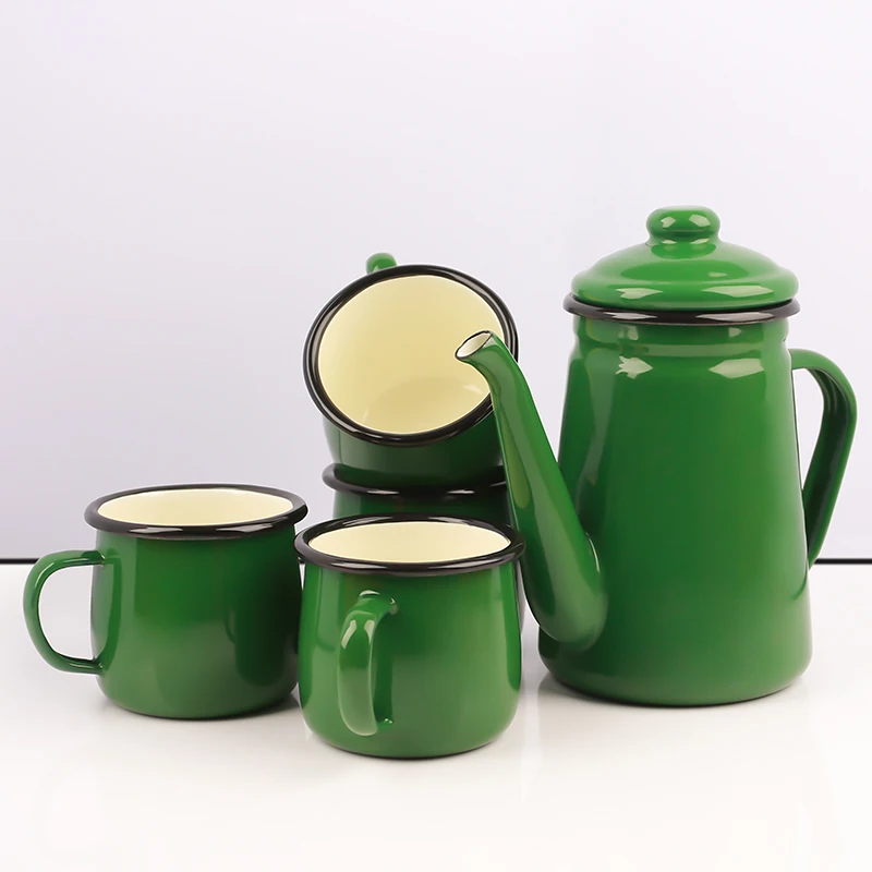 enamel teapot camping