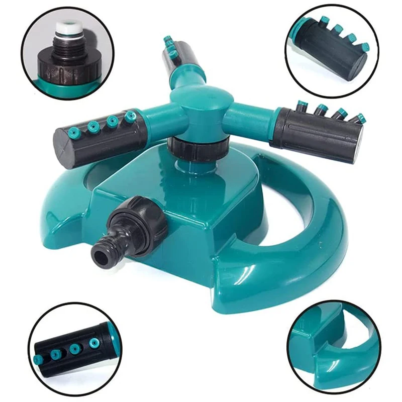 Rotating Automatic Plastic Irrigation Sprinkler Lawn Garden Sprinkler Irrigation System