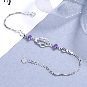 GEMDAZZ Sterling Silver Heart & Star Charm - Fits European Bracelets, With Cubic Zirconia, Gift For Loved Ones - View #8