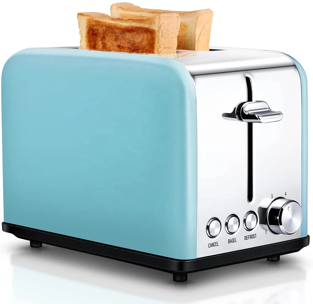 Toaster 2 Slice, Retro Small Toaster With Bagel