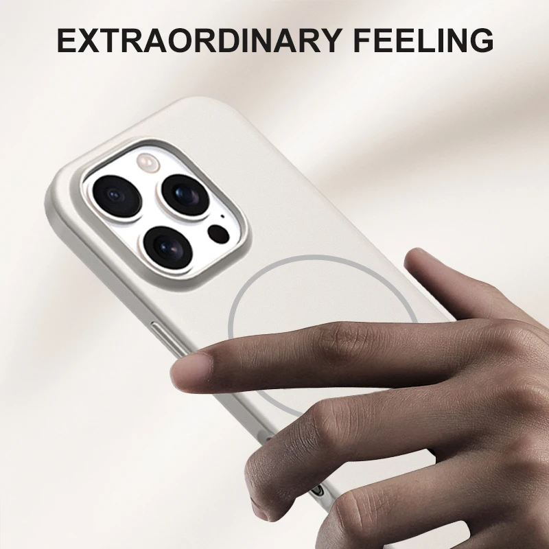 product luxury magnetic  phone case waterproof mobile phone case for iphone 16 pro max skin feel back cover with wireless charging-7