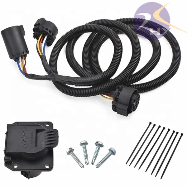 7-Pin Trailer Wiring Extension – Heavy-Duty Harness With Connectors, 83-Inch Length, Fits Truck Bed Or RV