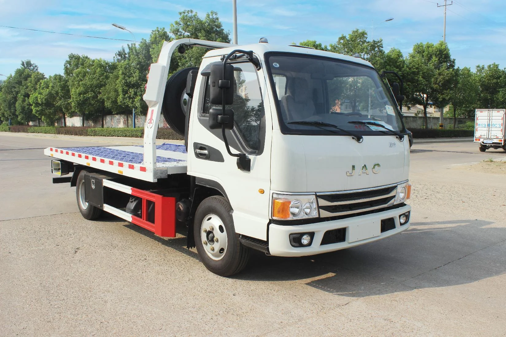 Flat Bed Tow Truck Jac Platform 5.1 M 8 Ton 10 Ton Flatbed Underlift ...