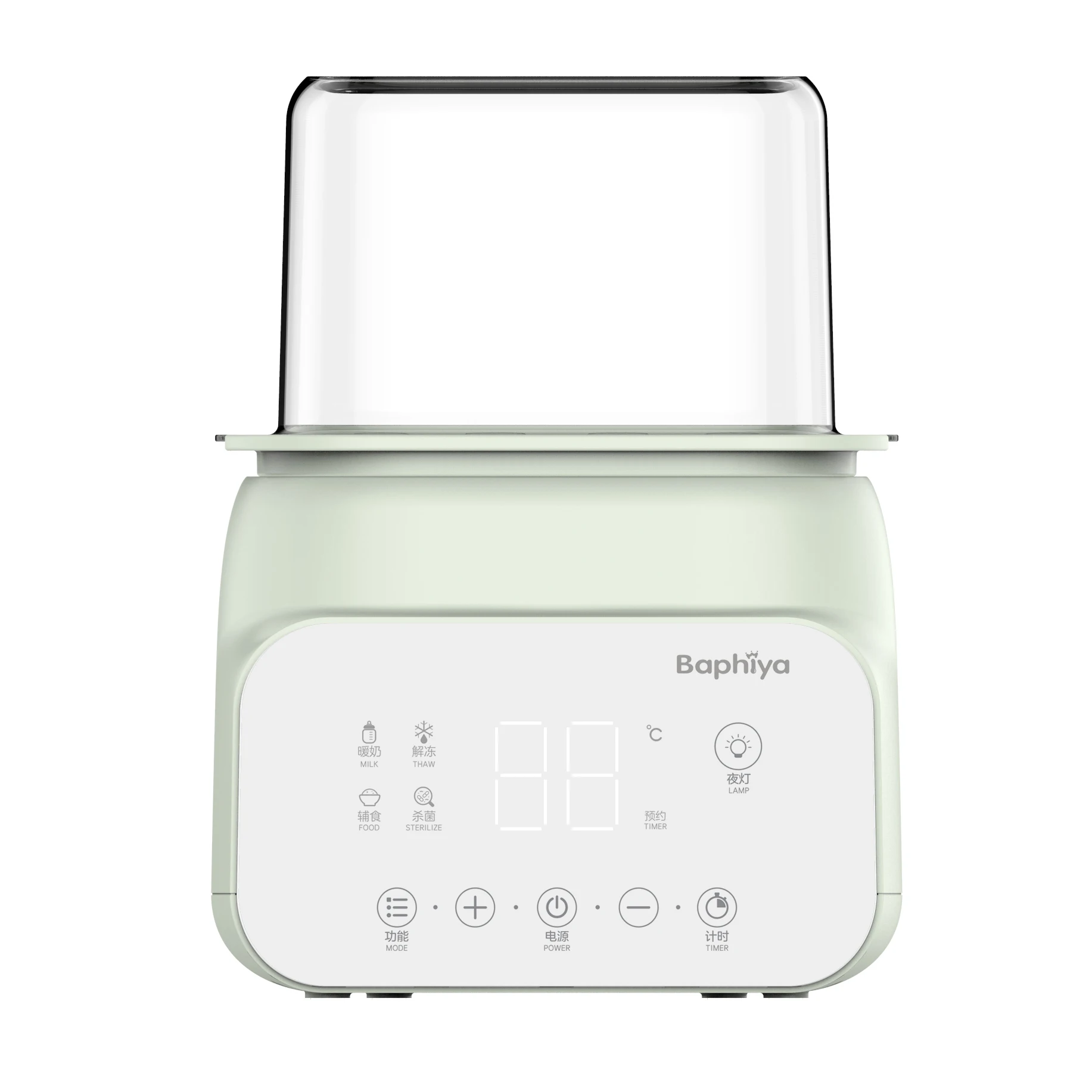 Baphiya New Design 6 in 1 Digital Touch Panel Baby Bottle Warmer with Led Night Light