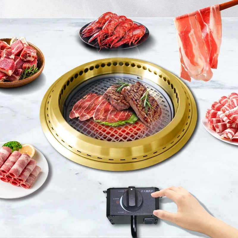 Modi Commercial Smokeless Japanese Korean Infrared Tabletop Gas BBQ Grill  Stove for Restaurant Use