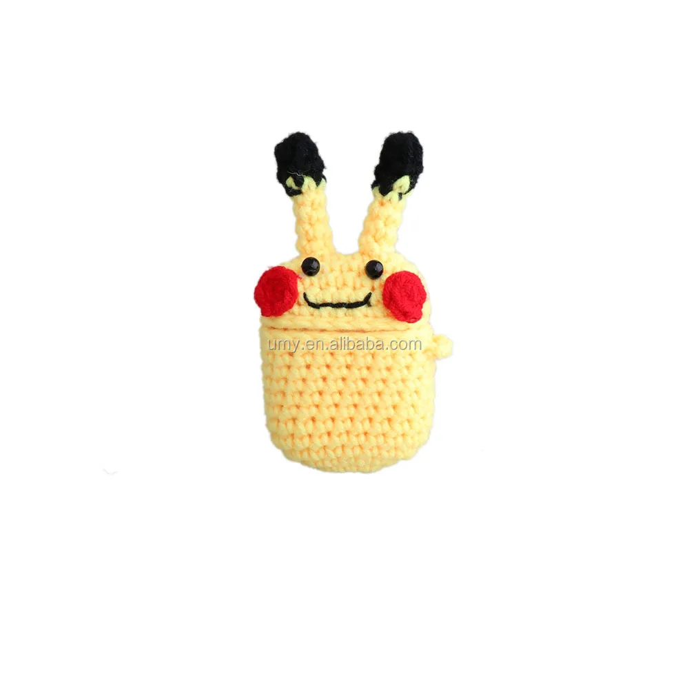 Милые вязаные Защитные чехлы для наушников