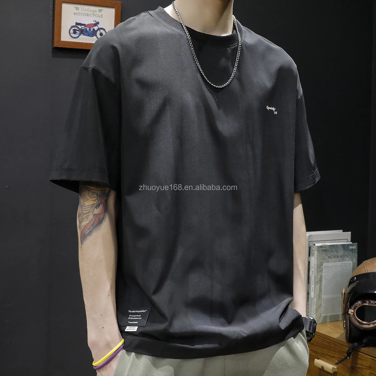 Wholesale High Quality Brand Custom Printing Graphic Drop Shoulder Oversized t Shirt Men's T-shirts