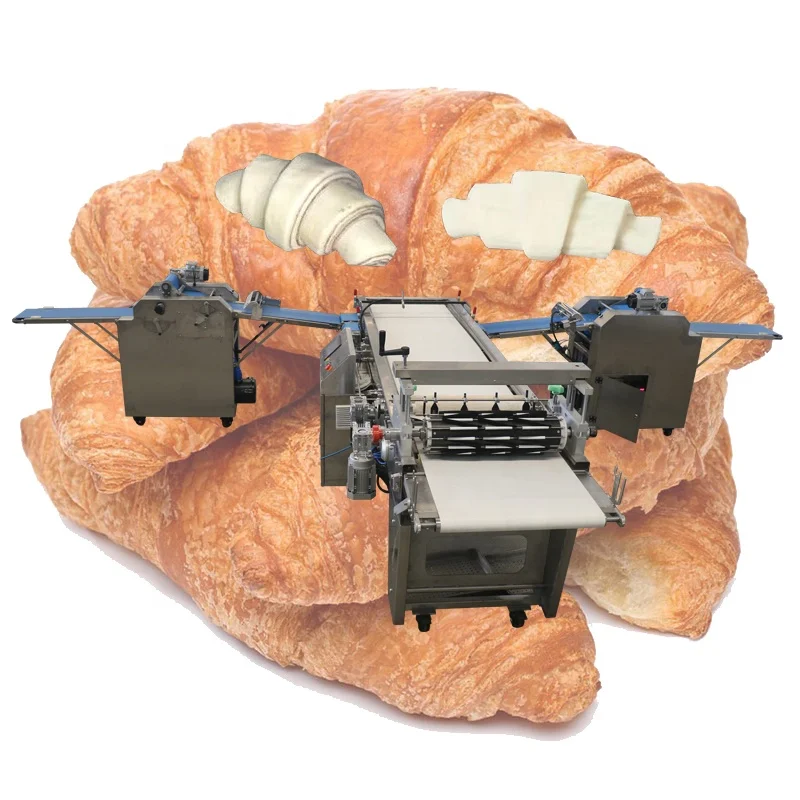 Croissant Machine Dough Sheet Roller Full Automatic Bread Croissant Production Line Price